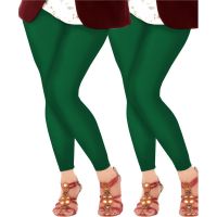 Green Women Woolen Leggings Pk 2 