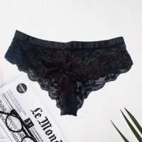 Black Floral Lace Hipster Panty