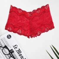 Sexy Red Floral Lace Boyshort