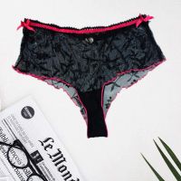 See Through Black Side Bow Panty