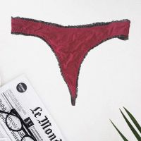 Sexy Maroon Net Lace Thong