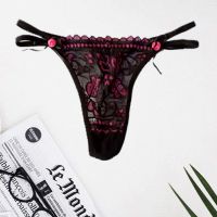 Womens Sexy Open Crotch Pearl Thong Black at Rs 499/piece