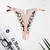 Seductive Pink Crotch Double String Thong