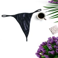 Splash Shimmering Black T-String Thong