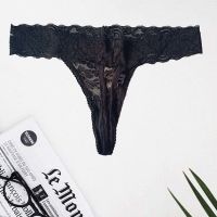 George Black Lace Thong