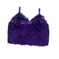Seamless Purple Floral Lace Sport Bra & Panty Set