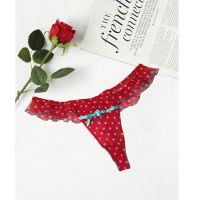 Ann Summers Red Polka Dot Lacy Thong 