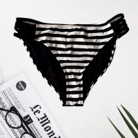 Now Black & White Side Straps Brief