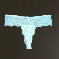 Classy White Floral Lace Thong