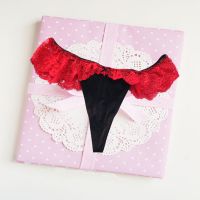 Sofia Black Waist Red Lace Thong