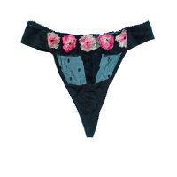 Felina Floral Embroidered See Through Thong