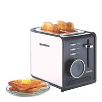 BOROSIL BTO850WSS21 850 W Pop Up Toaster  (Silver, Black)