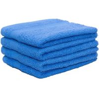 Cotton Hand Towel Set  (Pack of 4, Blue)