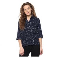 Pretty Graceful Black Printed  Women Shirts