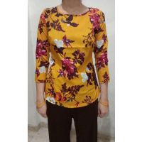 Classy Fashionista Yellow Floral Printed Top