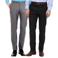 Seasons  Multicolorcoloured Regular Fit Formal Trousers - Set of 2