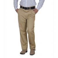 Khaki Cotton Regular Trouser