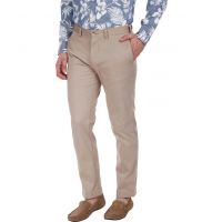 Stretchable Beige Casual Trouser