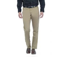 Live In Khaki Cotton Slim Fit Casual Chinos
