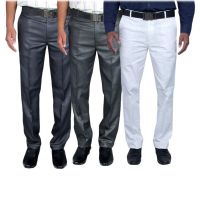 Seasons Regular Fit Combo Of 3 Pleated Trousers