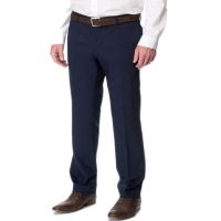 Navy Cotton Blend Formal Trouser
