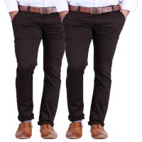 Regular Fit Casual Combo of 2 Chinos Trouser
