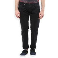 Black Regular Fit Casual Trouser
