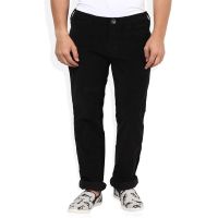 Black Regular Fit Casual Trouser