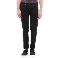 Black Regular Fit Casual Trouser
