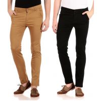 Slim Fit Casual Trouser Pack Of 2