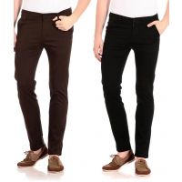 Slim Fit Casual Trouser Pack Of 2