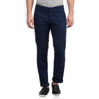 Seasons Navy Blue Solid Trouser 