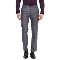 Seasons Dark Grey Slim Fit Formal Trouser