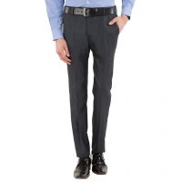 Black Coffee Grey Slim Fit Flat Trousers