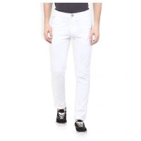 White Slim Flat Trouser
