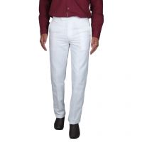 Seasons White Slim Fit Flat Trouser