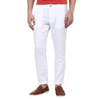 Seasons White Slim Fit Trouser