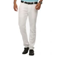 Seasons White Regular Fit Formal Trouser