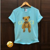 Seasons Blue Teddy Printed Round Neck Tshirt