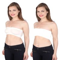 White Tube Bra Pk 2