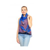 Uniscarf Electric Blue Printed Modal Shawl