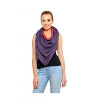 Uniscarf Silk Wool Reversible Purple & Red Shawl