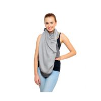 Uniscarf Silk Wool Reversible Grey Shawl