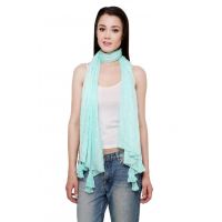 Green & Silver Polka Dot Stole With Tassel's For Women