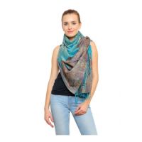 Uniscarf Turquoise Floral Printed Modal Shawl