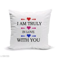 Myhra Valentines Special Printed Satin Cushion Covers 