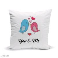 Myhra Valentines Special Satin Printed Cushion Covers 