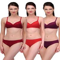 Pk of 3 Comfort Bra Panty Sets