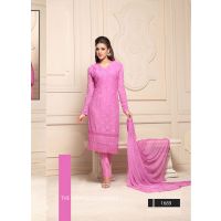 VandV Exclusive Chiffon Pink Dress Material