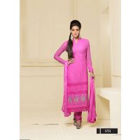 VandV Long Pink Karachi Work Designer Salwar Suits